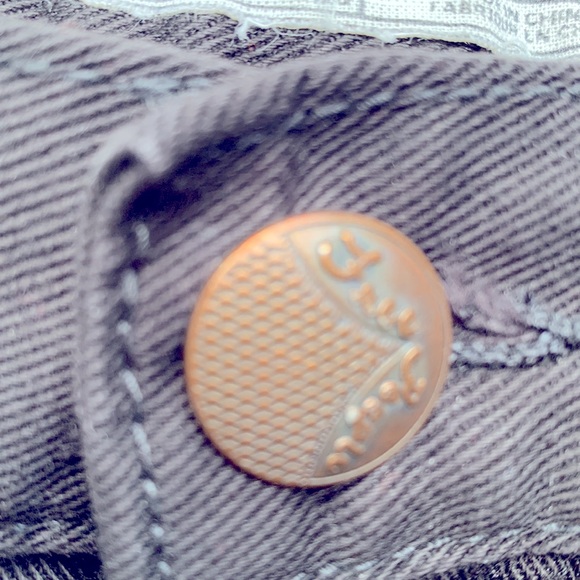 Free People women’s lace trim denim shorts solid black size 27 - Picture 7 of 7